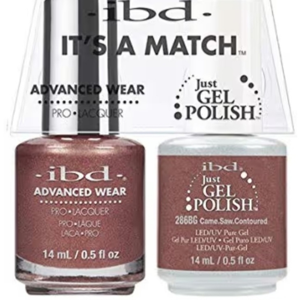 It's A Match 286BD Nail Lacquer and Gel Set - Rose Gold  New